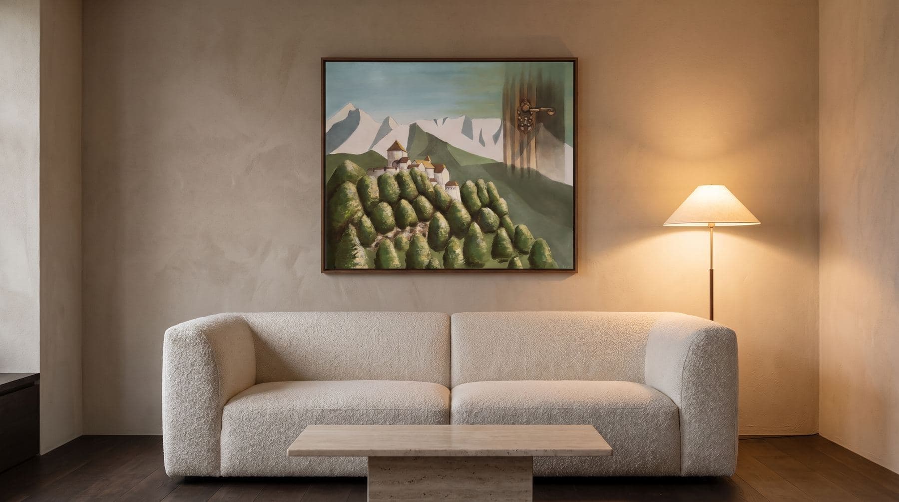 Hotel-Lounge mit Gemälde 15 von Monika Schweiter-Pezzola